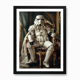 Vintage Stormtrooper Baroque Art Print