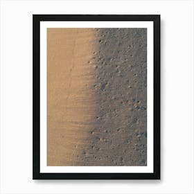 Abstract texture on the sandy beach Art Print