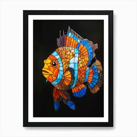 Clownfish Stained Glass Art Print