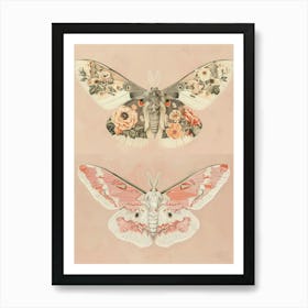 Vintage Butterflies William Morris Style 7 Art Print