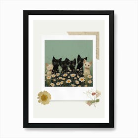 Scrapbook Kittens Fairycore Painting 4 Art Print