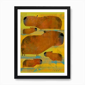 Capybaras Fy Art Print