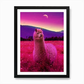 Llama Psicodélica Art Print