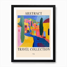 Abstract Travel Collection Poster Italy 4 Art Print