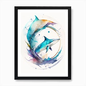 Soupfin Shark 2 Watercolour Art Print