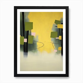 Green Abstract Painting 4 Art Print