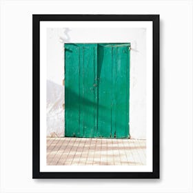 Green Door // Ibiza Travel Photography 1 Art Print