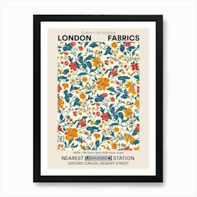 Poster Floral Oasis London Fabrics Floral Pattern 1 Art Print