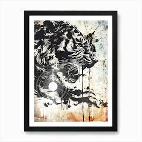 Poster Tiger Africa Wild Animal Illustration Art 04 Art Print