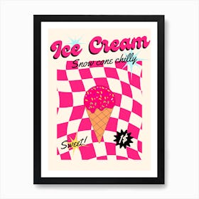 Ice Cream - Snow Cone Chilly Art Print