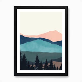 Mountain Landscape Painting Art Print