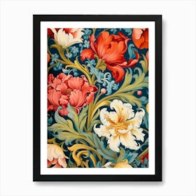 Floral Wallpaper 168 Art Print