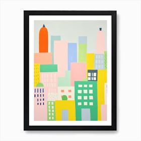 London, England Colourful View 2 Art Print