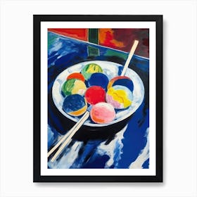 Mochi Ice Cream Painting 1 Art Print