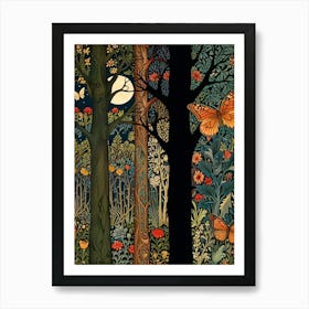 William Morris Forest At Night 5 Art Print