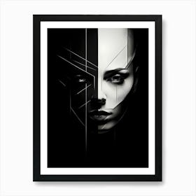 Portrait Of An Abstract Face Art Print