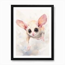 Light Watercolor Painting Of A Sugar Glider 4 Art Print