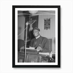 Pastor Of The Storefront Baptist Church, Southside Of Chicago, Illinois By Russell Lee Art Print