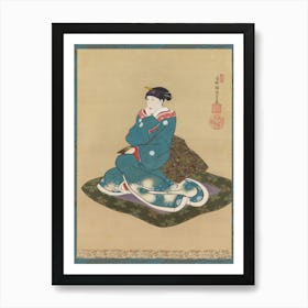 Portrait Of Iwai Kumesaburō Ii By Utagawa Kunisada Art Print