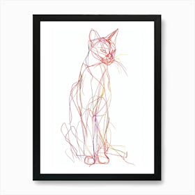 Cat Drawing Art Print