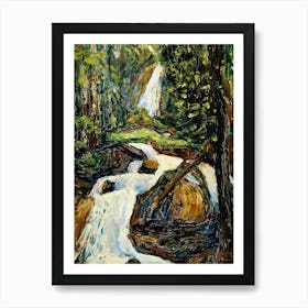 Waterfall In The Forest Art Print