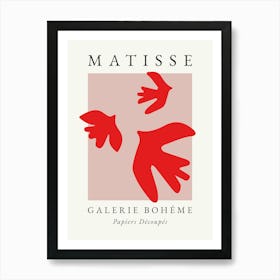 Matisse Print Birds in Red Art Print