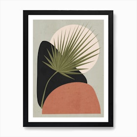 Tropical Palm Leaf Abstract Art Print