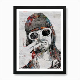Kurt Cobain Nirvana Collage Print Art Print