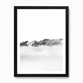 Mountain In The Clouds Art Print