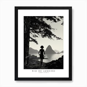 Poster Of Rio De Janeiro, Black And White Analogue Photograph 3 Art Print