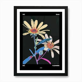 No Rain No Flowers Poster Asters 1 Art Print