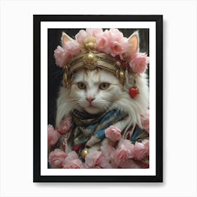 Chinese Cat Art Print