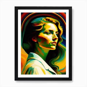 Woman With Long Hair Art Print