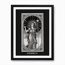 Aphrodite Tarot Card B&W 3 Art Print