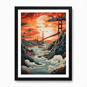 Icon of Innovation: Golden Gate Bridge's Skyline Art Print