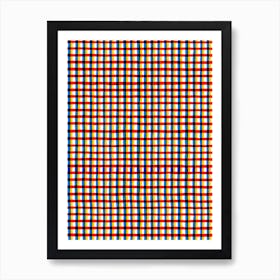 Crossed Eyes Lines Red Art Print