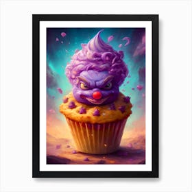 Cupcake Clown Art Print