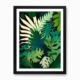 Japanese Painted Fern Vibrant Art Print