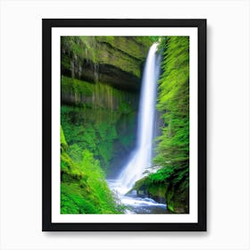 Silver Falls State Park Waterfall, United States Nat Viga Style Art Print