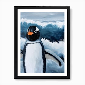 Adlie Penguin Cooper Bay Oil Painting 4 Art Print