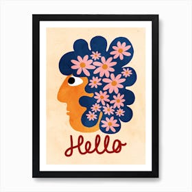 Hello Illustration Print Art Print