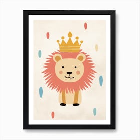 Little Lion 2 Wearing A Crown Art Print