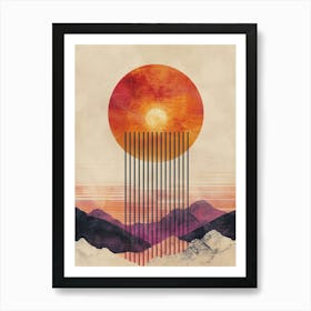 Sunset In The Mountains 8 Art Print