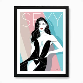 Sexy - Retro 80s Style Art Print
