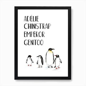 Atypical Penguins Art Print