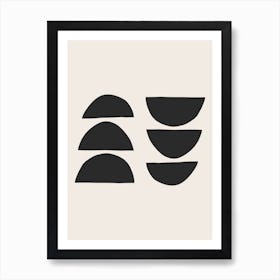 Stacked Bowls Abstract Poster