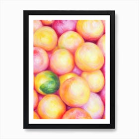 Blood Orange Painting Fruit Art Print