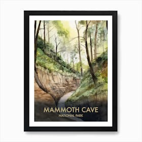 Mammoth Cave National Park Watercolour Vintage Travel Poster 1 Art Print