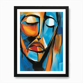 Abstract Of A Woman'S Face 20 Art Print