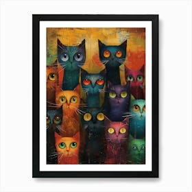 Group Of Cats 6 Art Print